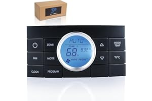 SPORDA 3314082.000 RV Thermostat Multi-Zone Comfort Control Centre, 2 Thermostat 10 Buttons, Compatible for Dometic Air Conditoner Series 579,595,600,6308,520,6218xx,457915 and More