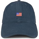 Trendy Apparel Shop US American Flag Small Embroidered Dad Hat Patriotic Cap