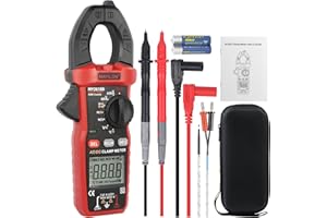MAYILON Digital Clamp Meter, Multimeter TRMS 6000 Counts Amp Volt Meter Auto-ranging Measures AC/DC Voltage, AC/DC Current Capacitance NCV Frequency Live Wire Resistance Diode Temperature Continuity MY2610D