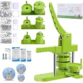 MK.Bear Button Maker Machine Multiple Sizes 1+1.25+2.25in, Button Pin Maker Kit for DIY Gifts, Badge Press Machine with Free 300PCS 25+32+58mm Badge Making Iron Supplies &amp; 3Circle Cutter