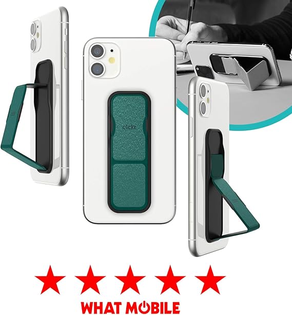 CLCKR Phone Grip and Expanding Stand, Universal Phone Grip Holder with