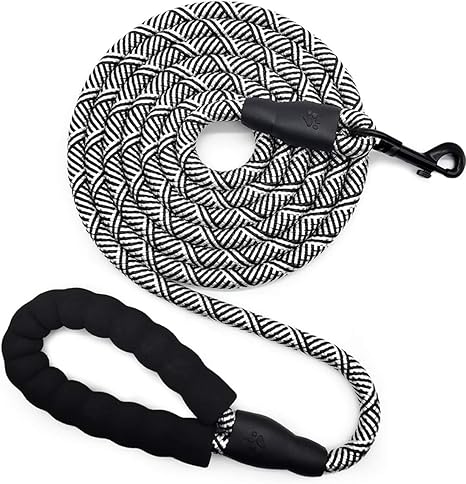 rope dog leash with padded handle