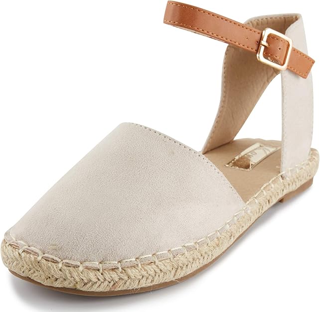 Kentti Women's Closed Toe Ankle Strap Flat Espadrille