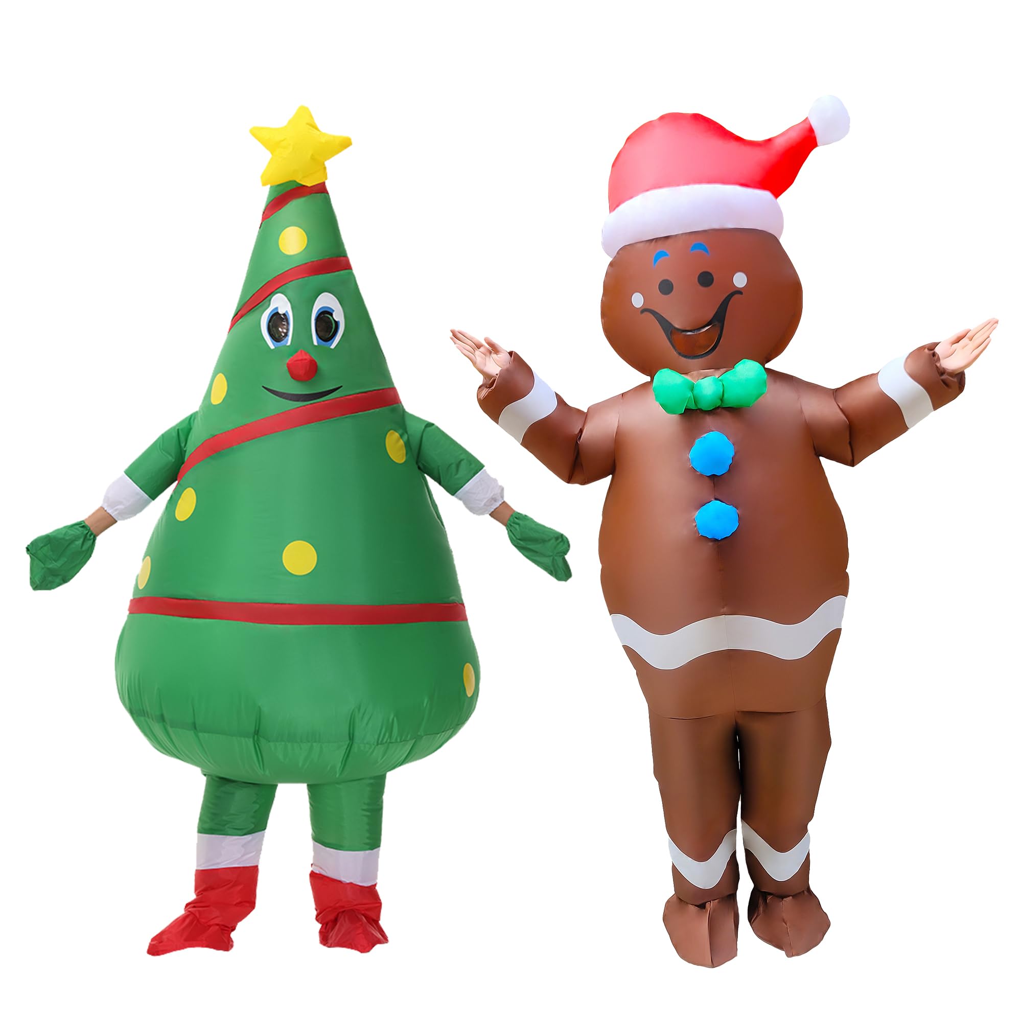 eLUUGIE Inflatable Christmas Tree Costume Funny Christmas Costume for Christmas Party/Halloween Party Decorations/Cosplay Fancy Birthday Cosplay (Christmas Tree Costume)