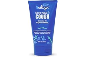 Oilogic Stuffy Nose & Cough Vapor Cream Essential Oil for Babies & Toddlers - Gentle Baby Essentials Soothe Cough and Stuffy Noses - Pediatrician-Tested & Safe for Babies, 3.5 Fl Oz