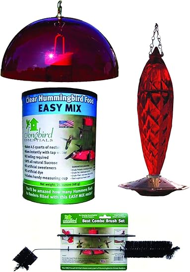 Amazon Com Songbirdessentials Hummingbird Feeder Kit Crystal