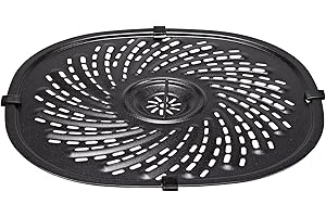 CROASK Air Fryer Replacement Grill Pan For Power XL 7QT Air Fryers,Nonstick Coating Crisper Plate,Air Fryer Replacement Parts,Air Fryer Rack,Air Fryer Accessories