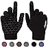 Achiou Winter Knit Gloves Touchscreen Warm Thermal Soft Lining Elastic Cuff Texting Anti-Slip 3 Size Choice for Women Men