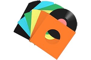 Eaasty 50 Pieces 7 Inch Vinyl Record Sleeves 45 RPM Paper Record Covers Paper Inner Sleeves for Album Jacket Covers Collection Storage, Dust and Scratch Protection(Colorful)