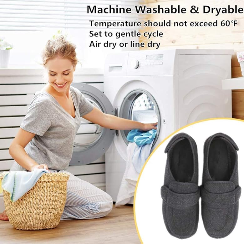 mens wide slippers for swollen feet