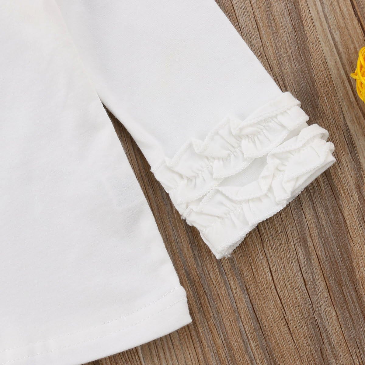 Toddler Baby Girl Basic Plain Ruffle Cuff Long Sleeve Cotton T Shirts Tee Tops: Clothing