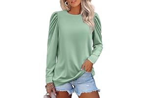 Zeagoo Tunic Tops for Women 2024 Fall Long Sleeve Shirts Casual Crew Neck Pullover Lightweight Soft Relaxed Sweatshirt