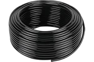 URANT 65.5 Ft (20 m)1/4 Inch Drip Irrigation Tubing,for Irrigation Tubing Garden Hose Drip Launcher,Drip Irrigation System Black (ID0.16 in,OD0.28 in)