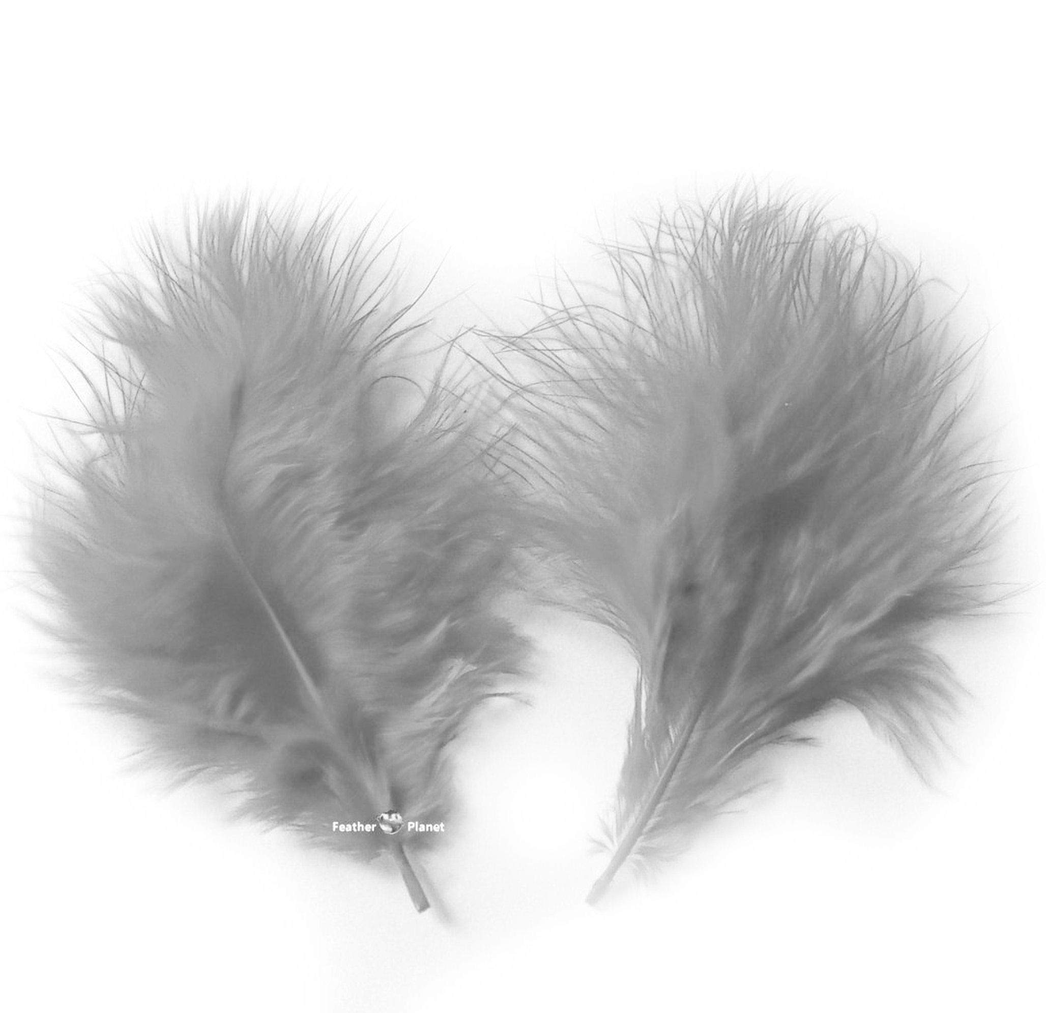 Gregory Crafts & Gifts 30 Silver Grey Marabou Feathers Quality Craft Pack