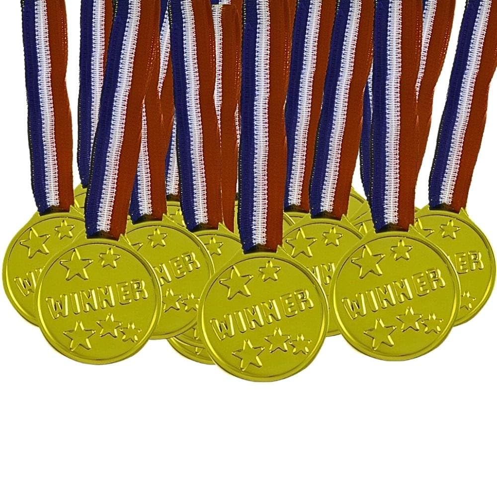 Stunning Gold Winner Medals - Pack of 24 - Premium Quality and Perfect Design for Sports, Competitions, and Recognition Events