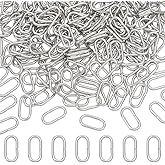 UNICRAFTALE 200pcs Oval Linking Rings 10x5x1mm Stainless Steel Link Connectors Oval Connectors Metal Jewelry Links for Women Jewelry Making Stainless Steel Color