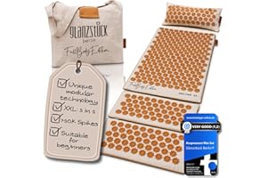 Glanzstück Berlin® Health Collection XXL Acupressure Mat Set for Full Body for Tension Headaches Back Pain Stress