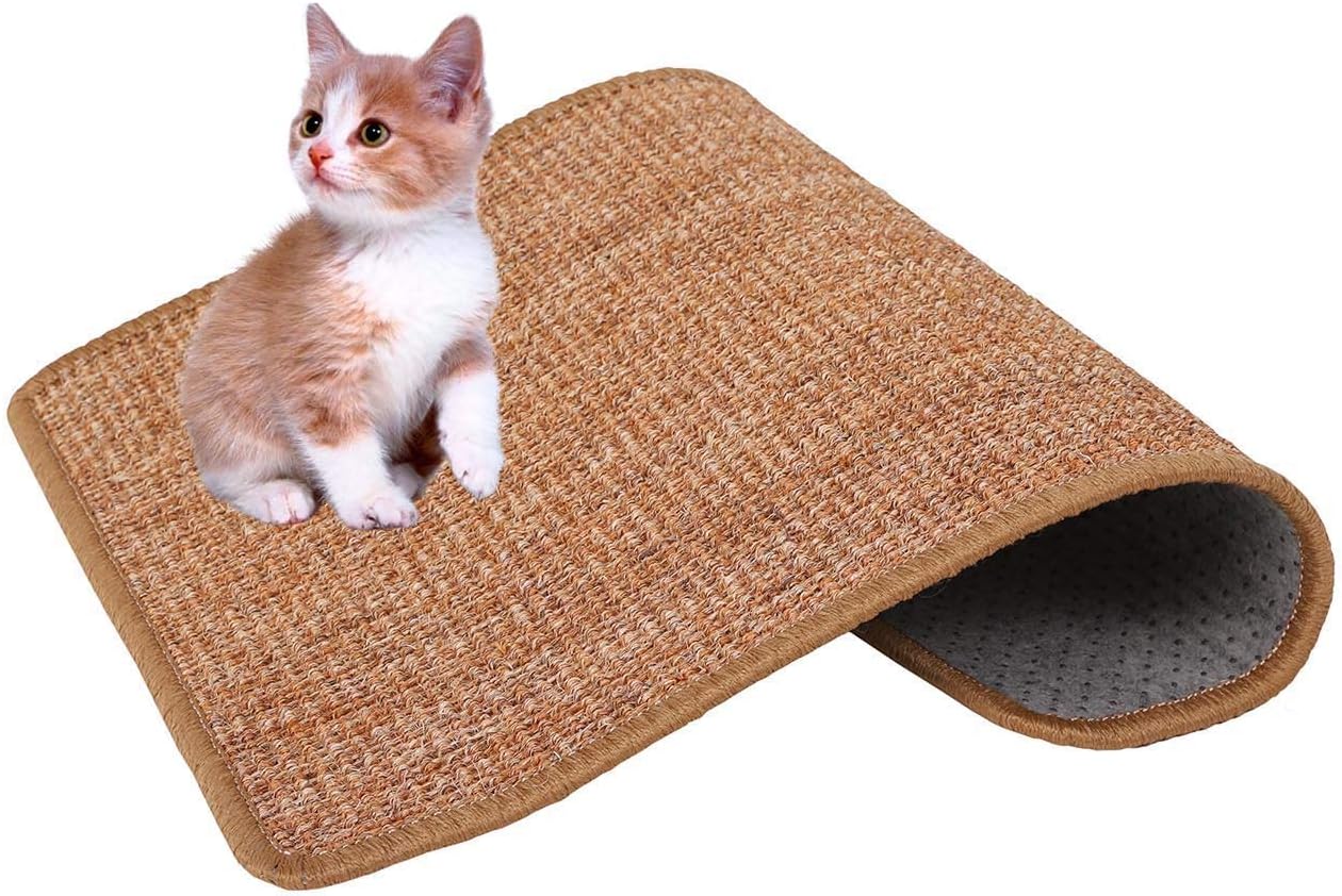 Darkyazi Cat Scratching Mat, Natural Sisal Cat Scratch Rug