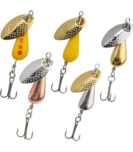 Amazon.com: Zylaxio Trout Spinners, Spinner Fly Lures, Brass