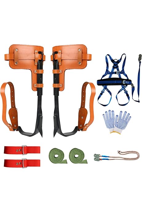 GothicBride Tree Climbing Spikes Set, 304 Stainless Steel Tree Climbing Tool Set