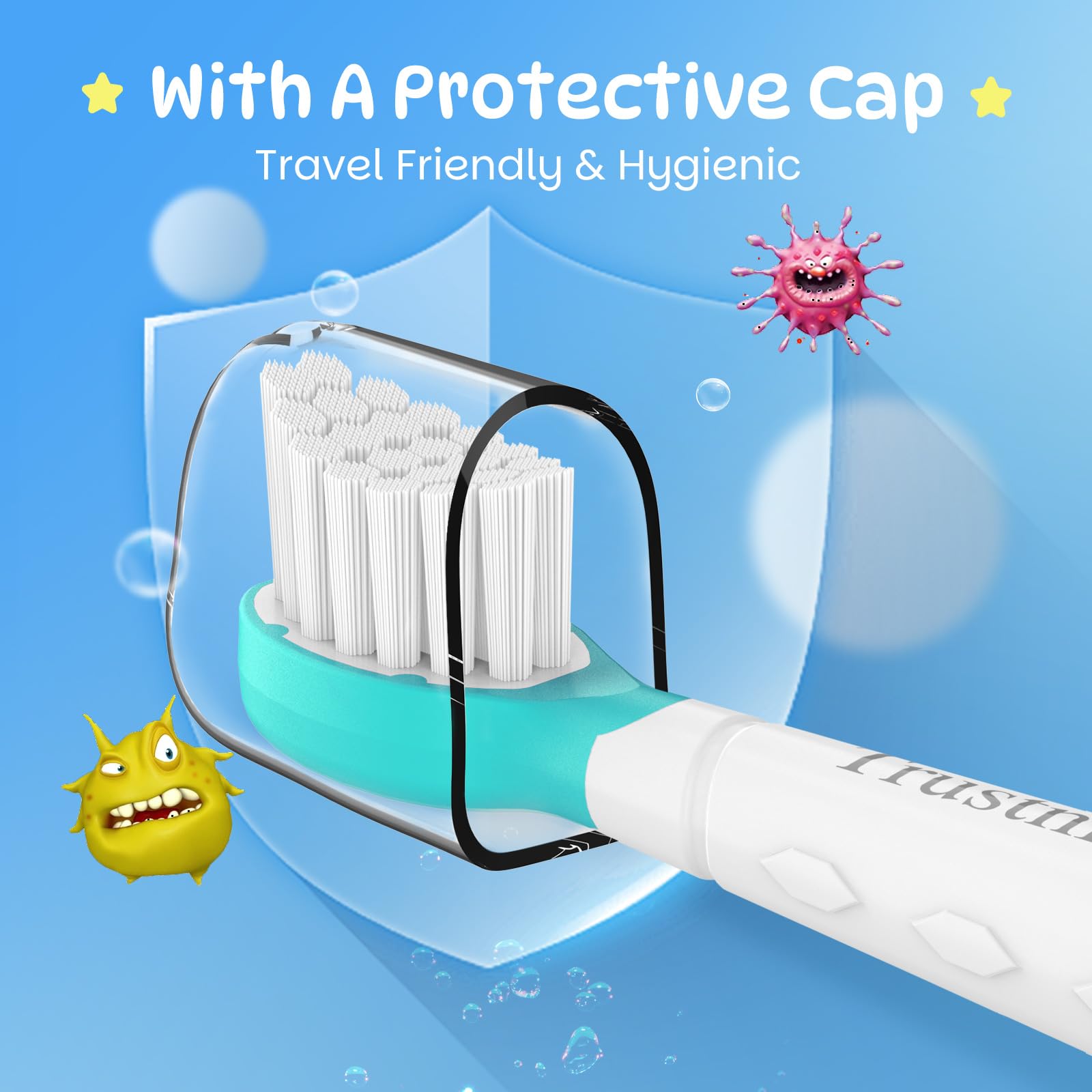 Trustnice Compact Mini Ersatzbürsten für Philips Sonicare kids Bürstenköpfe – Kompatibel mit Philips Sonicare Kinder Zahnbürste Snap-on,ab 3-7 Jahre, 8er Pack 6