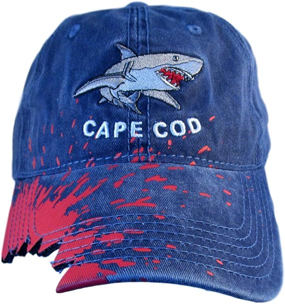 Cape Cod Great White Shark Bite Baseball Hat (Light Blue Shark Bite) at