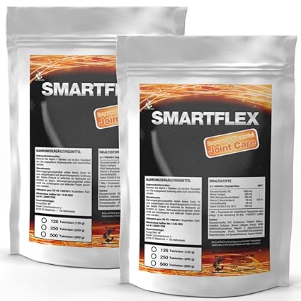 SMART FLEX | 1000 (2x 500) Tabletten Vorratspackung | Nährstoffe für Gelenke | Gelenk-Komplex | Glucosamin Chondroitin MSM Ko