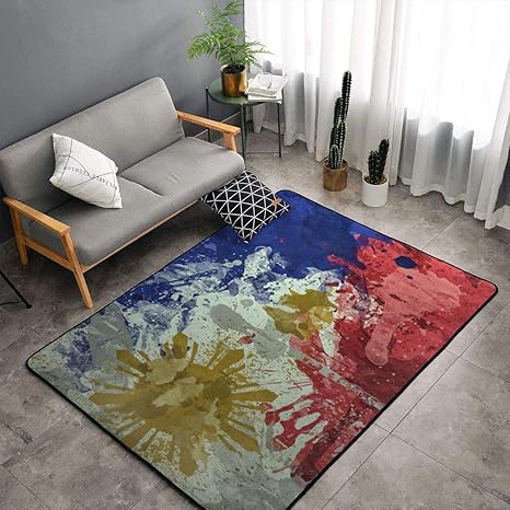 Amazon Com Kitchen Rugs Floor Mat Doormats Nursery Rugs Kids Children Play Mat Spa Bathroom Floor Mats Ink Art Philippines Flag Throw Rugs Runner Indoor Outdoor Entrance Rug Home Kitchen