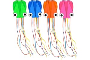 Kaiciuss Octopus Kites for Kids & Adults Easy to Fly, 24”x 158” Large Soft Kite Kit for Boys and Girls, Single Line 3D Beach Kite Set for Teens,Perfect for Outdoor Activities