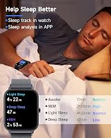 TOOBUR Smart Watch Men Women Alexa Call IP68 Waterproof 1.8" Heart Rate iOS view 4