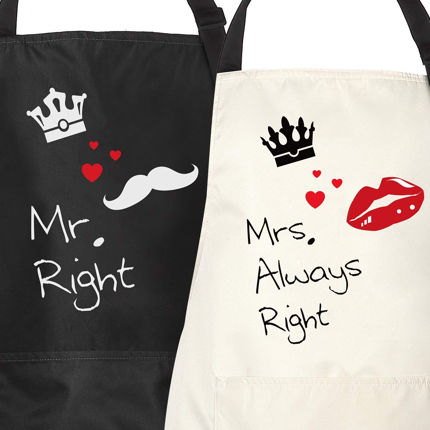 Aprons for Couple Engagement Wedding Anniversary Bridal Shower Valentine’s Day