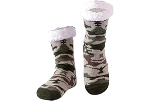 BSTcentelha Super Soft Warm Cozy Fuzzy Fleece-lined Winter With Grips Slipper Socks For Man