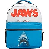 JAWS Movie Poster Backpack, 16 x 12 x 5 Inches, Shark School Bag with Laptop Pocket, 50th Anniversary Edition