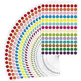 0.5 Inch 14 Colors Color Coding Labels Circle Dot Stickers,Can be Used in Offices, Student Classrooms and Other Scenes.