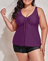 Omichic Modest Tankini Swimsuits for Women Two