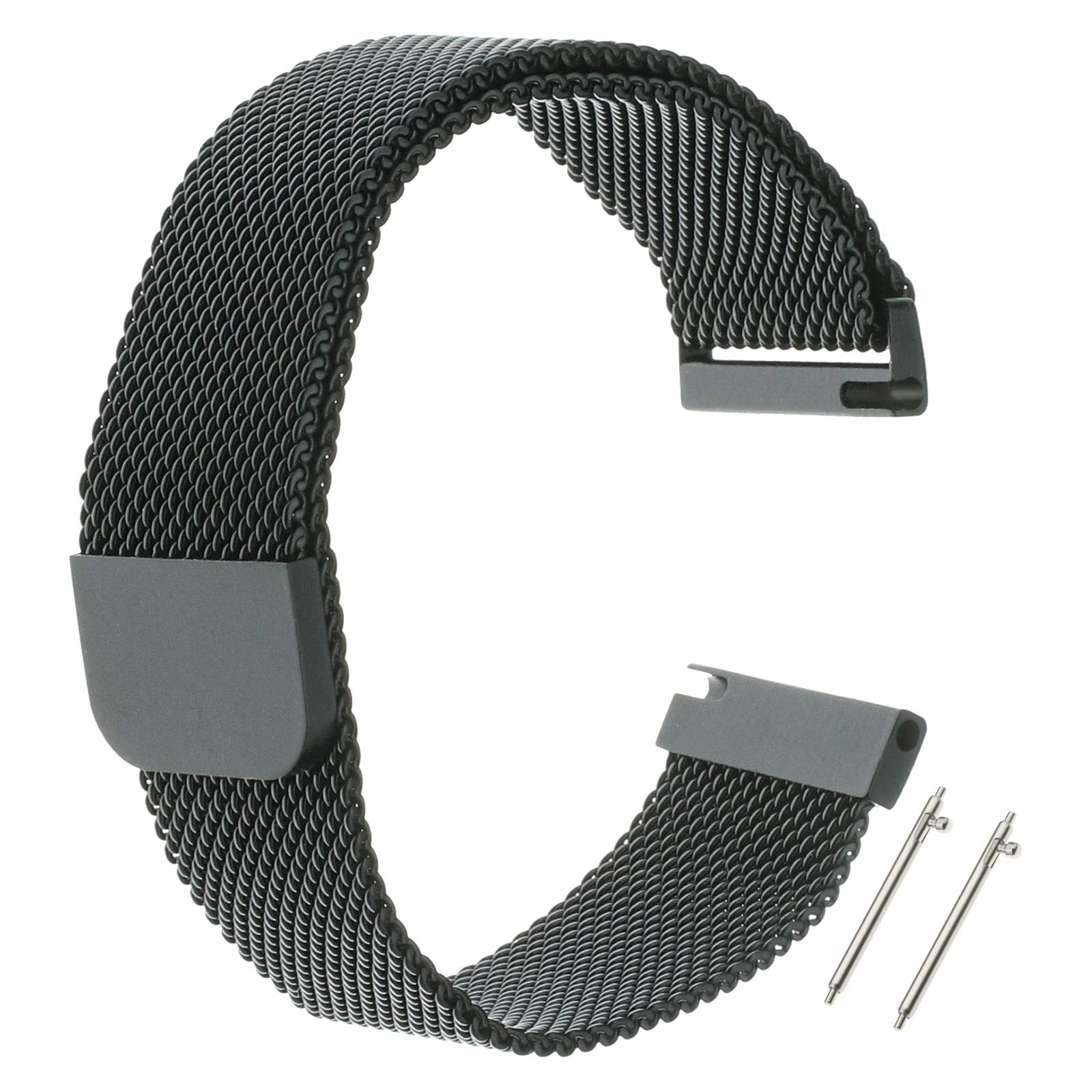 The Lord of the Tools 20mm Magnetic Strap Compatible with Amazfit GTR 42 mm/GTS/GTS 2e / GTS 2 / GTS Minin Bip/Bip Lite Stainless Steel Mesh Watch Band Black