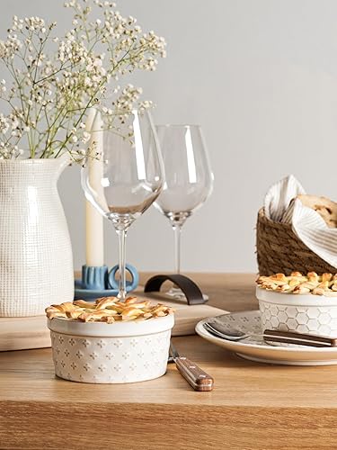 LE TAUCI Ramekins Oven Safe with Lids, oz Ramikin Set for Creme brulee,  Souffle, Dipping Sauces, Ceramic Foo