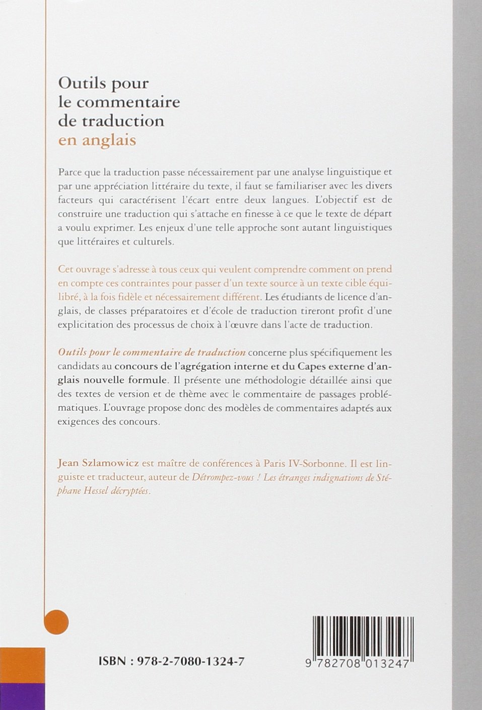 Amazon Fr Outils Pour Le Commentaire De Traduction En