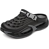 WOwallet Garden Clogs Unisex Waterproof EVA Slip-On Shoes with Arch Support Black