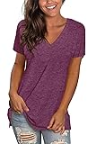 Sipaya T Shirts for Women Summer Casual Plain Tees