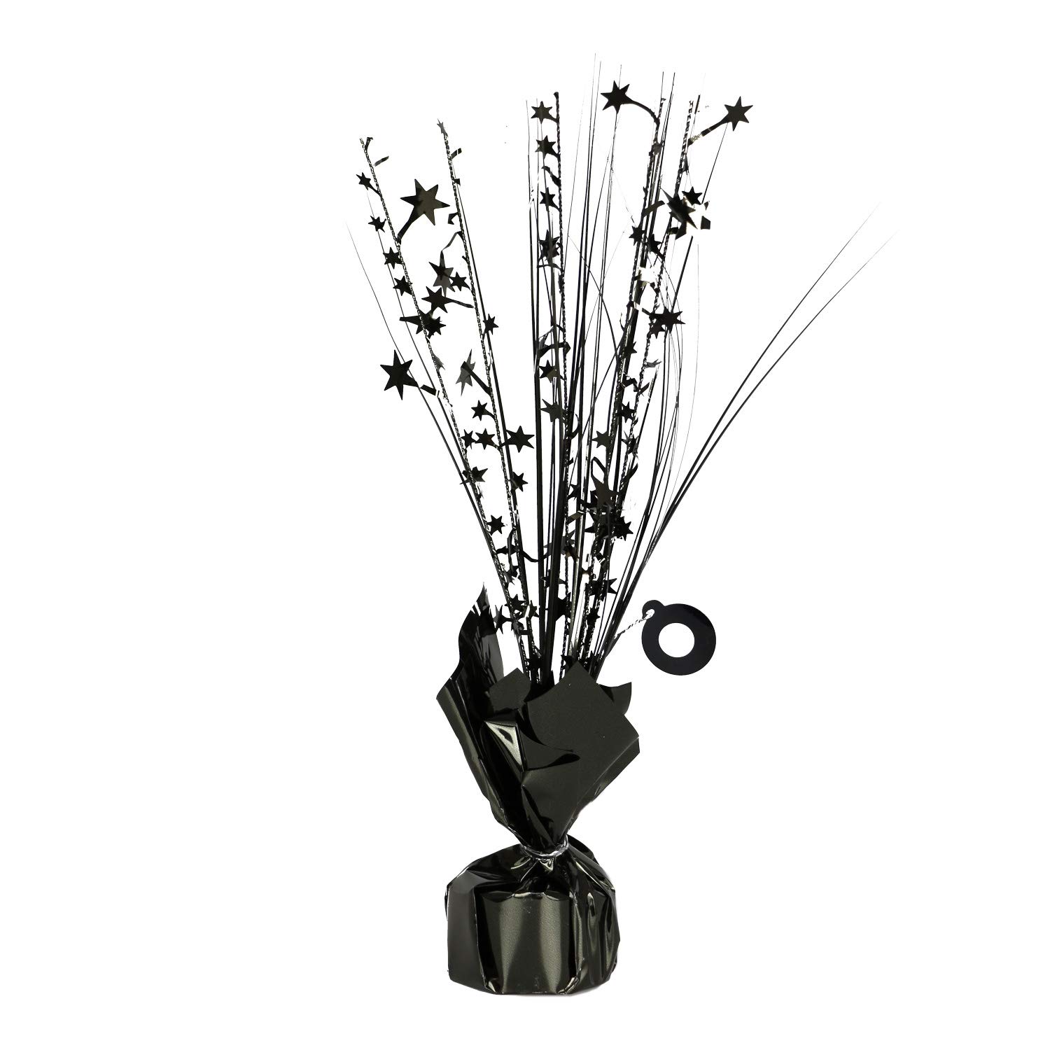 Amscan 9901984 - Black Foil Spray Centrepiece & Balloon Weight - 30cm