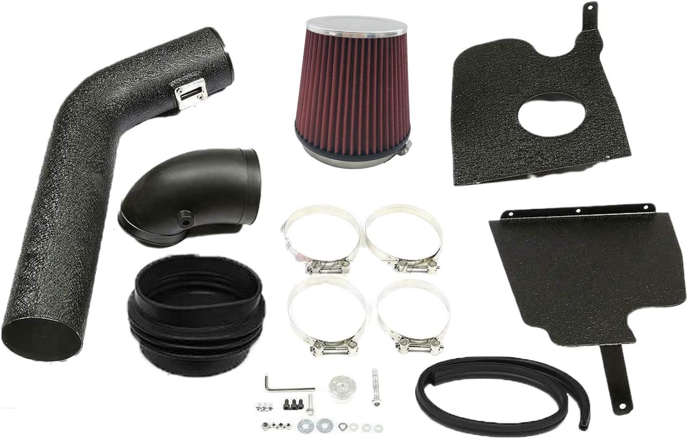 Black Coated Aluminum Cold Air Intake System with Filter