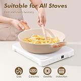 SENSARTE Ceramic Nonstick Frying Pan with Lid 30cm 4.7L Induction Pan view 4
