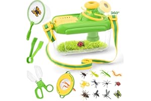 Funsland Bug Catcher Kit for Kids - 17 PCS Outdoor Explorer Kit Insect Catching Toys Nature Adventure Set for Boys 3 4 5 6 7 8 Year Old