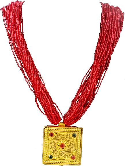 women gold mala