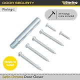 Burg-Wächter Spring Loaded Adjustable Auto Closing Door Closer Satin Chrome view 4
