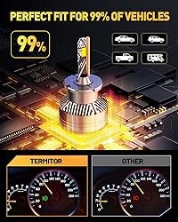 Termitor D2S Bulbs, 36000LM 10X Brighter 6500K Cool