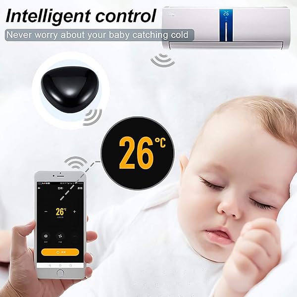 ALLOMN Inteligente Controlador Remoto IR WIFI AI Control Remoto Universal El Concentrador de Control IR Funciona con AlexaGoogle HomeIFTTT APP Control Remoto de voz Funcin de Temporizador