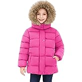XMWEALTHY Kids Girls Boys Winter Coat with Removable Hood Toddler Warm Puffer Jacket