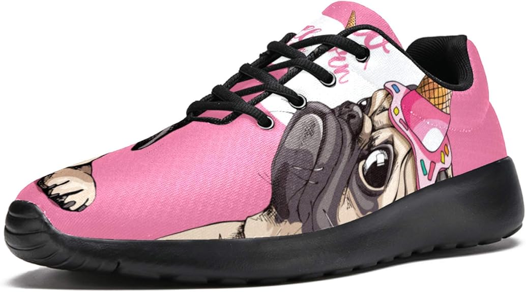 SportLaufschuhe für Damen, lustig, Hello Pugicorn niedlicher Welpen